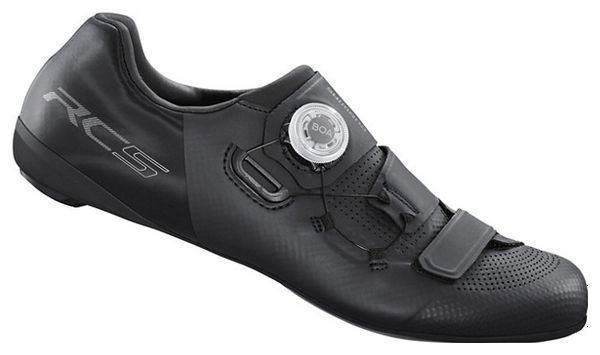 Paar Shimano RC502 Wide Rennradschuhe Schwarz