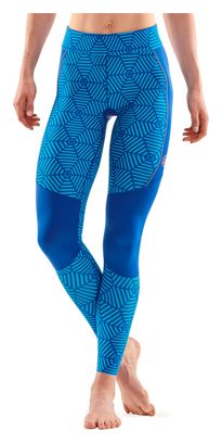 Damen Leggings Skins Series-5 Long Tights Blau