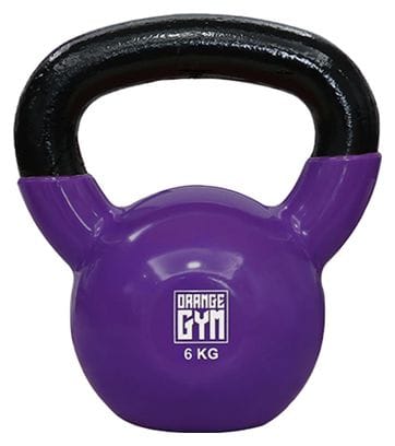 Orange Gym Kettlebell en vinyle 6 kg Violet