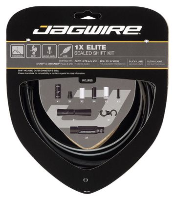 Kit Câble et Gaine Jagwire 1x Elite Sealed Shift Kit Noir Stealth