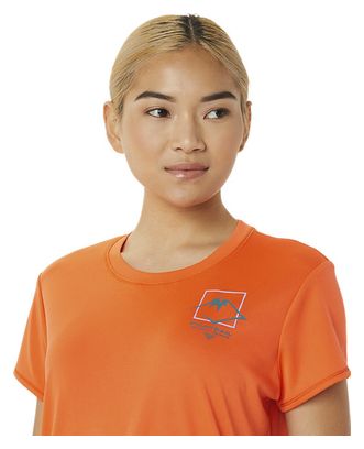 Asics Fujitrail Logo Coral Women's Short Sleeve Jersey