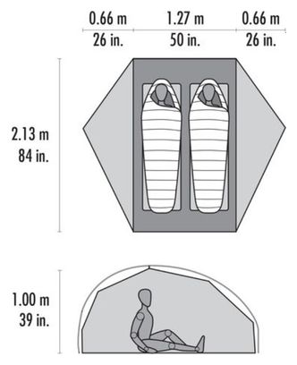 Tente Autoportante MSR FreeLite 2 V3 Vert