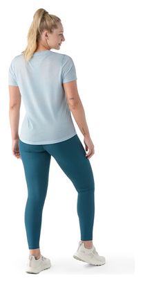 Camiseta corta SmartWool Active Ultralite Cuello <p>en</p>V Azul Mujer