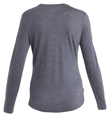 Dames Icebreaker Merino 125 Cool-Lite Sphere III Blue Long Sleeve T-shirt