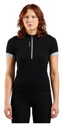 Maillot de manga corta para mujer Odlo Essentials 1/2 Zip Negro