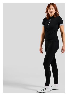 Maillot de manga corta para mujer Odlo Essentials 1/2 Zip Negro