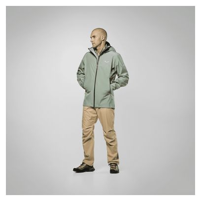 Giacca impermeabile Salewa Puez Gore-Tex 3L verde da uomo