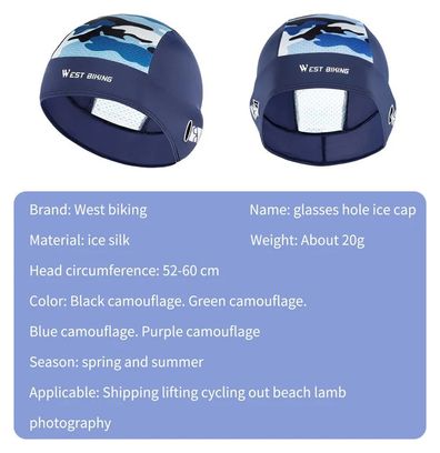 Bonnet d'été Anti UV Soie Glacée Sport Bleu