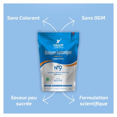 Hydrascore Isotone Drink N°9 - Neutraal - 1.2kg