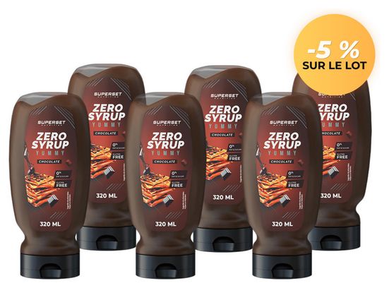 Yummy Zero Syrup (6x320ml) - Superset Nutrition - Chocolat - Sirops Zéro Calories