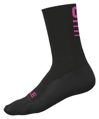 Unisex Alé Strada 2.0 Socken Schwarz/Pink Fluo