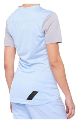 100% Ridecamp Women's Short Sleeve Jersey Blue / Gray
