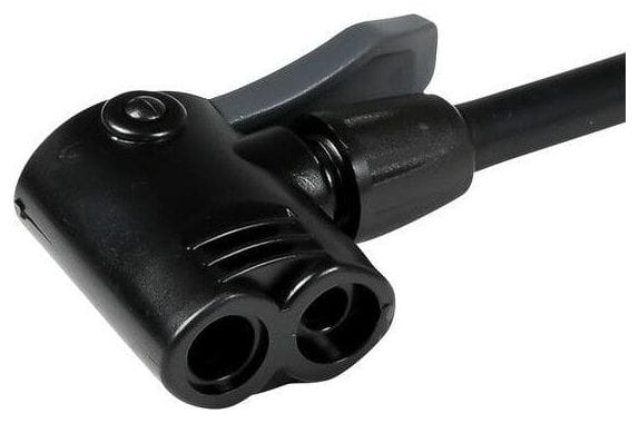 Pompe à vélo double valve - 11 bar Noir