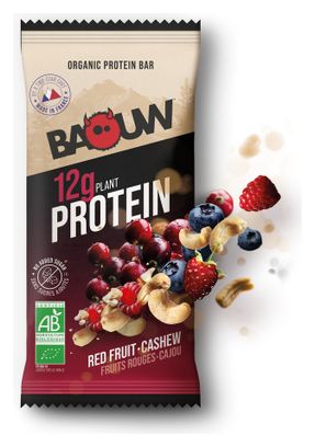 Baouw Barre Protéinée BIO Fruits Rouges Cajou 50g