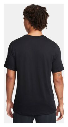 Nike Dri-Fit Trail Logo Kurzarm Trikot Schwarz Herren