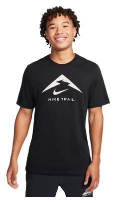 Maillot manches courtes Nike Dri-Fit Trail logo Noir Homme