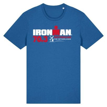 Ironman Korte Mouw T-Shirt 70.3 Westfriesland Koningsblauw Heren