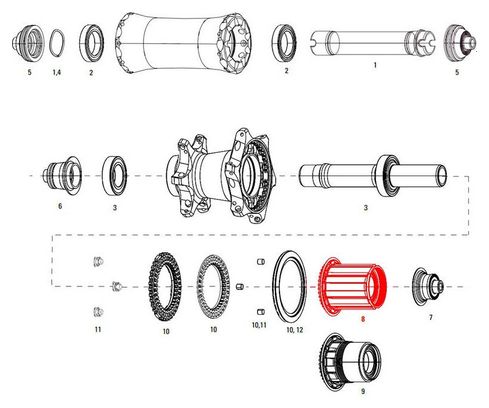 Corps de Roue Libre Zipp Cognition NSW 11 Vitesses Shimano/Sram