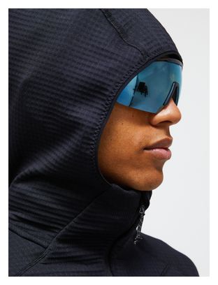 Vellón con capucha para hombre Peak Performance Trail Polartec Power Grid Negro