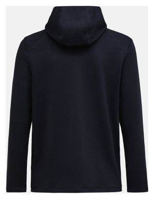 Vellón con capucha para hombre Peak Performance Trail Polartec Power Grid Negro