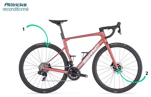 BMC Roadmachine 01 Three Sram Force eTap AXS 12V 700 mm Red | Taglia 58cm (184-192cm) | Prodotto ricondizionato