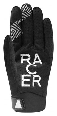 Racer 1927 Air Race 3 Long Handschoenen Zwart/Wit