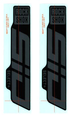 RockShox SID Select+ 29'' stickerset grijs zwart