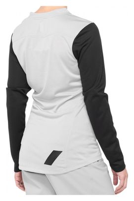 Women's Long Sleeve Jersey 100% Ridecamp Grey / Black