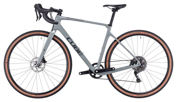 Gravel Bike Cube Nuroad C:62 Pro Shimano GRX 11V 700 mm Grigio Verde Palude 2023