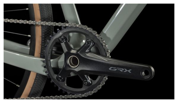 Gravel Bike Cube Nuroad C:62 Pro Shimano GRX 11V 700 mm Grigio Verde Palude 2023