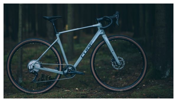 Gravel Bike Cube Nuroad C:62 Pro Shimano GRX 11V 700 mm Grigio Verde Palude 2023