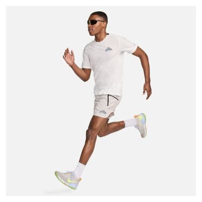 Maillot manches courtes Nike Trail Solar Chase Blanc Homme