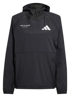 adidas アディゼロ Road to Records パーカー L 新品 adidas Adizero Road to Records Windbreaker Sweatshirt Black Unisex