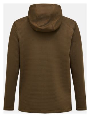 Heren fleece met capuchon Peak Performance Trail Polartec Power Grid Beige