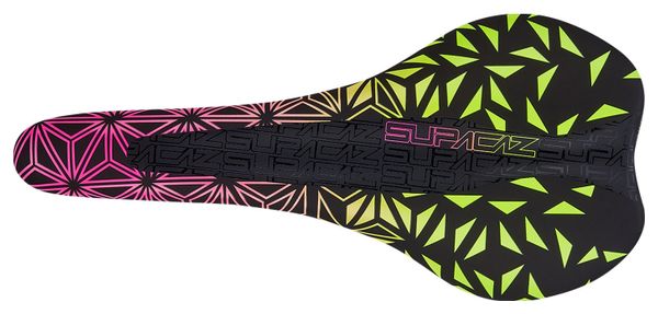 Supacaz Scorch Carbon Saddle Neon Pink Yellow Fade