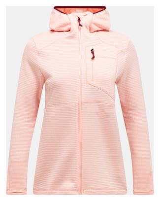Peak Performance Trail Polartec Hooded Fleece Power Grid Pink Women's