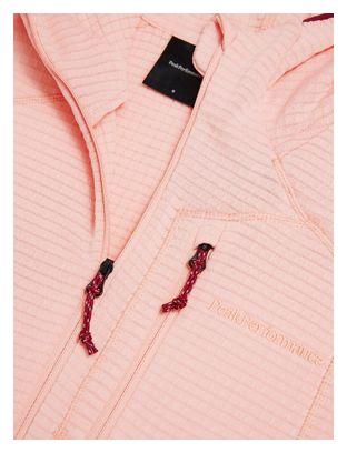 Peak Performance Trail Polartec Hooded Fleece Power Grid Pink Women's