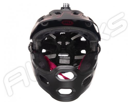 BELL Super 3 + Chin Guard MTB Helmet Black Pink