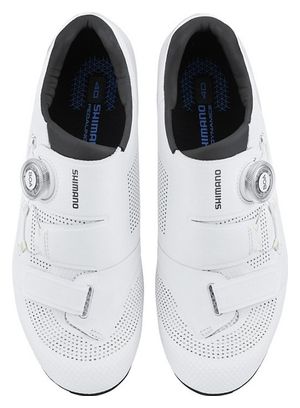 Coppia di scarpe da strada da donna Shimano RC502 bianche