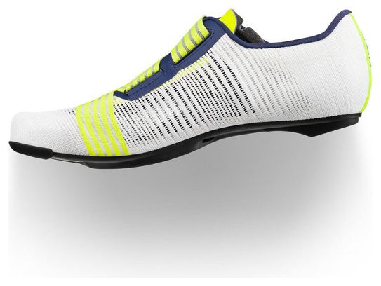 Zapatillas de carretera Fizik Vento Powerstrap Aeroweave Movistar Team Blanco/Amarillo