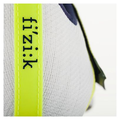 Zapatillas de carretera Fizik Vento Powerstrap Aeroweave Movistar Team Blanco/Amarillo