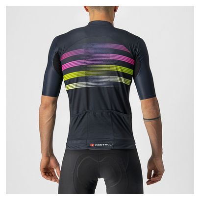 Castelli Endurance Pro Trikot Blau / Pink / Gelb