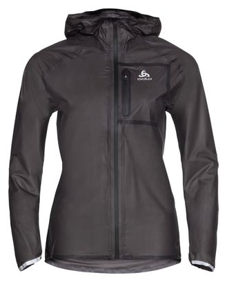 Chaqueta impermeable Odlo Zeroweight Dual Dry negro mujer