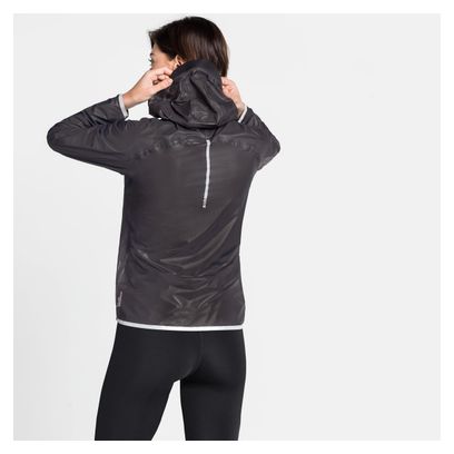 Chaqueta impermeable Odlo Zeroweight Dual Dry negro mujer