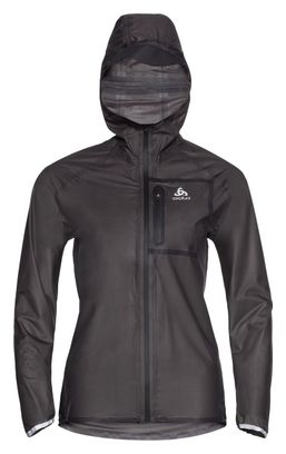 Chaqueta impermeable Odlo Zeroweight Dual Dry negro mujer