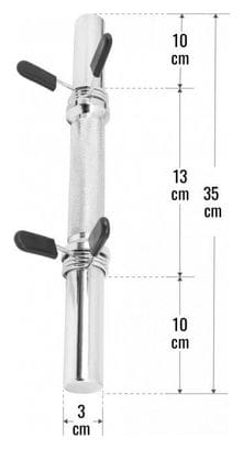 Barre courte 35 cm avec stop-disques - ⌀ 30 mm - x1