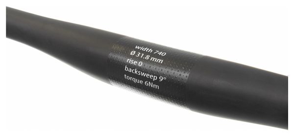 Neatt Carbon Oxygen 740 mm Flat Hanger 31.8 mm Black / Red