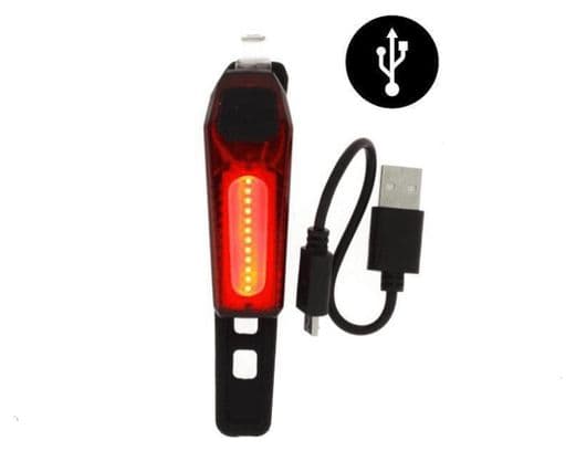 Feu arrière de vélo rouge - COB LED - 80 Lumens - USB Rechargeable