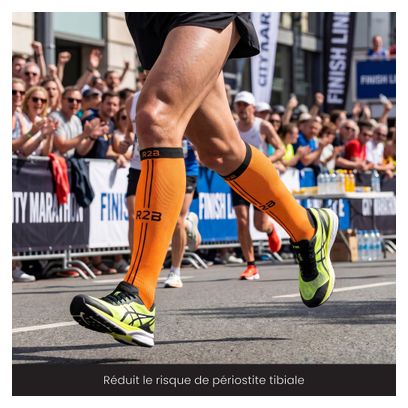 Bas de compression R2B Orange