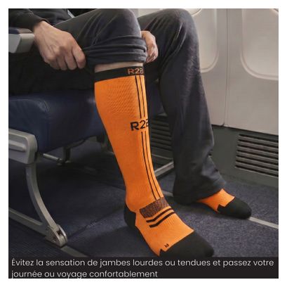 Bas de compression R2B Orange